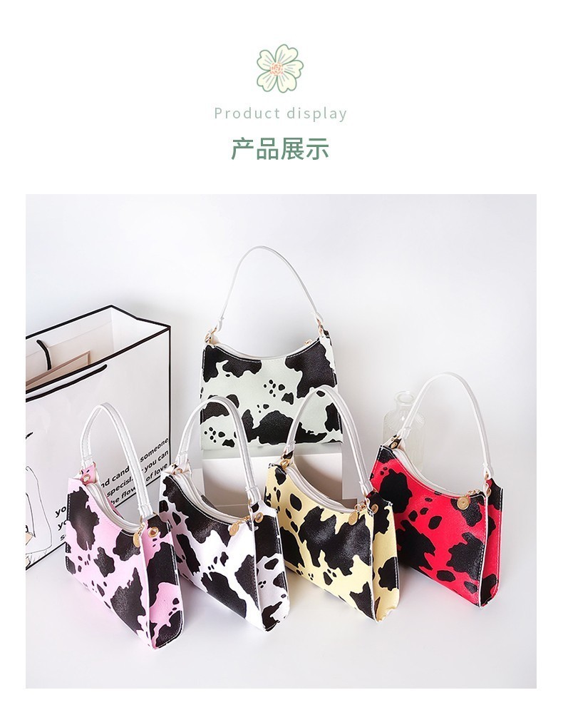 cow print mini purse